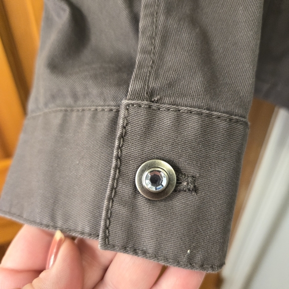 Chico's Adorned Denim Jacket *flaw* - Picture 3 of 12